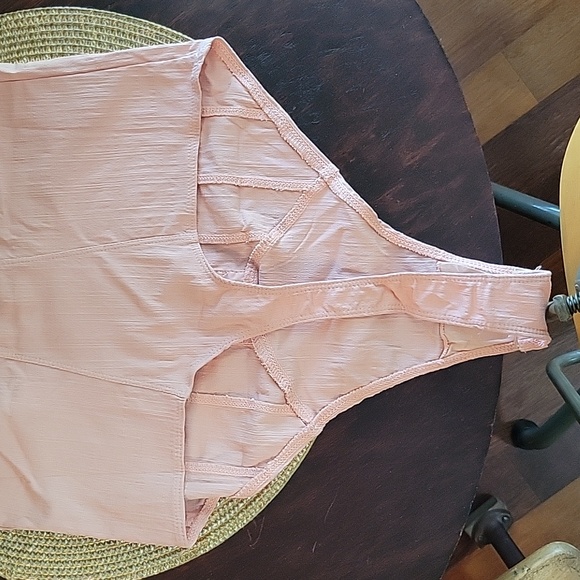 NWOT Free People FP Intimately Pale Pinky-Peach Racerback Bodysuit Size Small - Picture 10 of 10